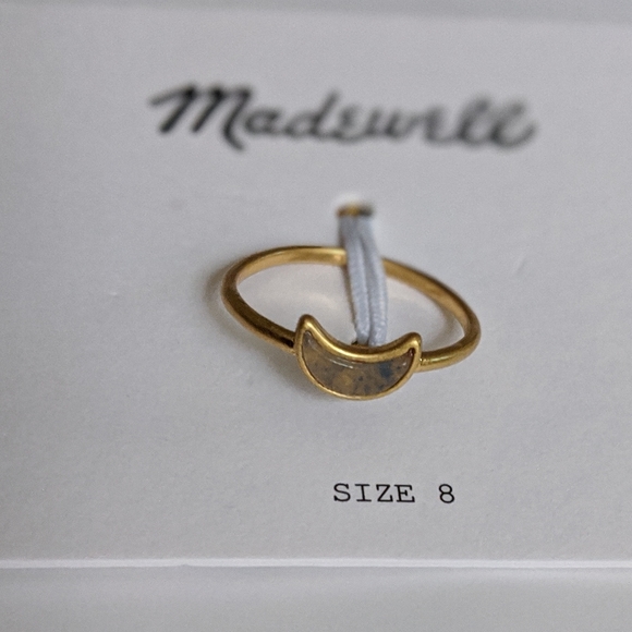 NWT Madewell Crescent Moon Ring Size 8 - Picture 4 of 11
